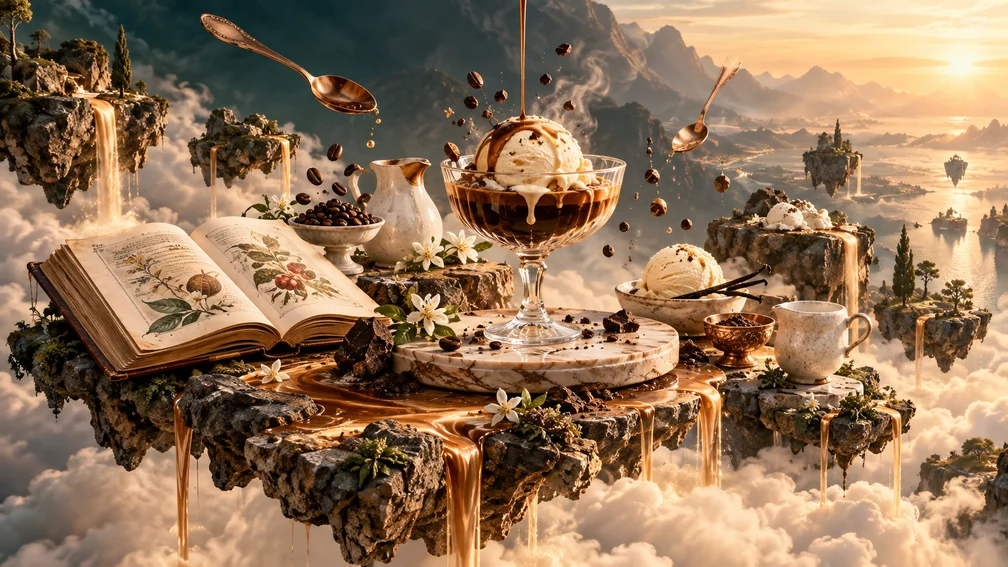 An imagined landscape from the coffee universe
